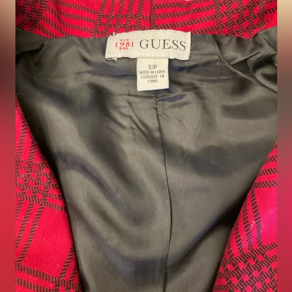 Guess Plaid plaid vest with Guess  buttons size small - Picture 3 of 3